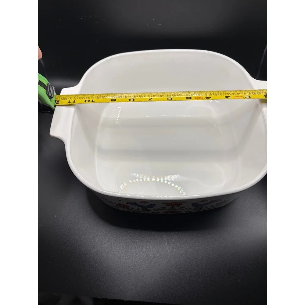 Corning Ware Country Festival Blue Bird Casserole Dish with Glass Lid 2.5 Quart